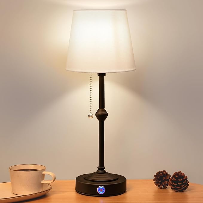 Rechargeable Cordless Table Lamp: 5200mAh Battery Powered Dimmable