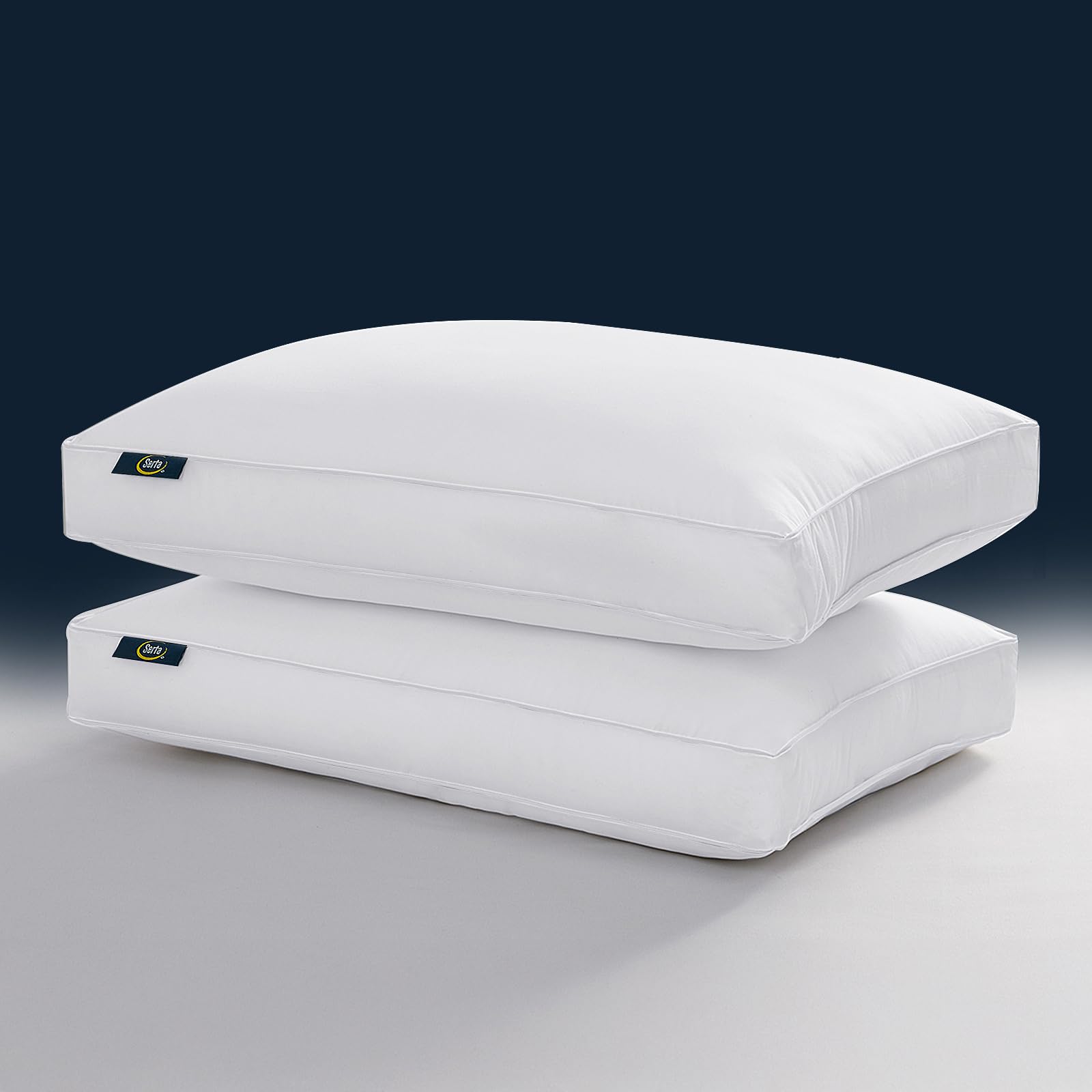 Collection Pillows White Goose Feather Down Fiber Gusseted 100% Cotton