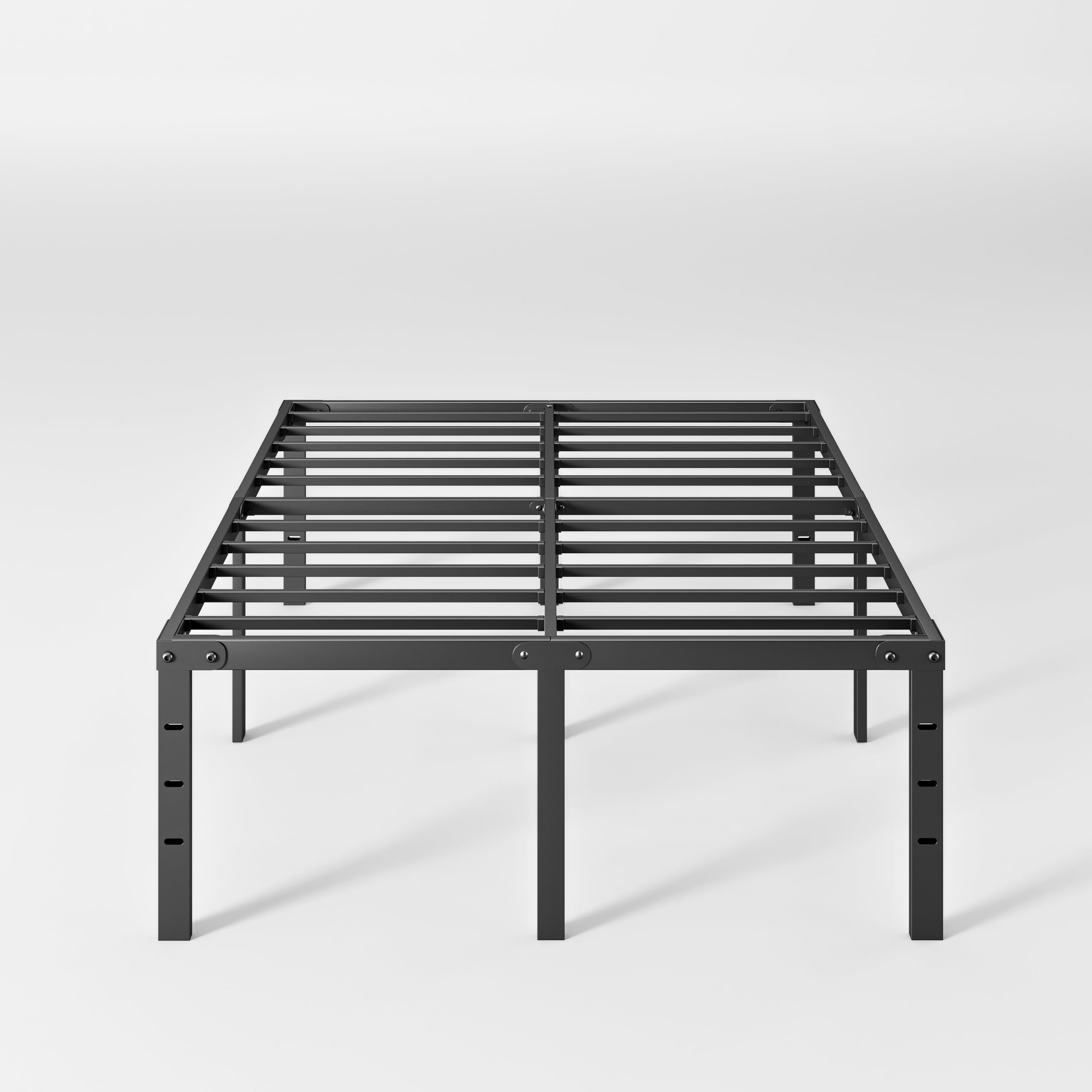 Inch Tall Full Size Bed Frame with Large Storage Space, Heavy Duty Metal
