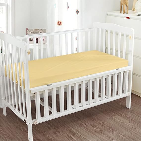 Set of 2-100% 400 TC Cotton Portable/Mini Crib Fitted Sheet, Soft, Breathable