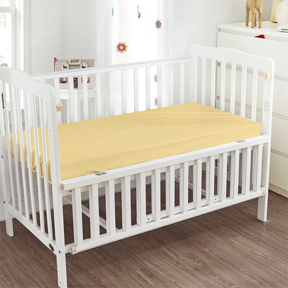 Set of 2-100% 400 TC Cotton Portable/Mini Crib Fitted Sheet, Soft, Breathable
