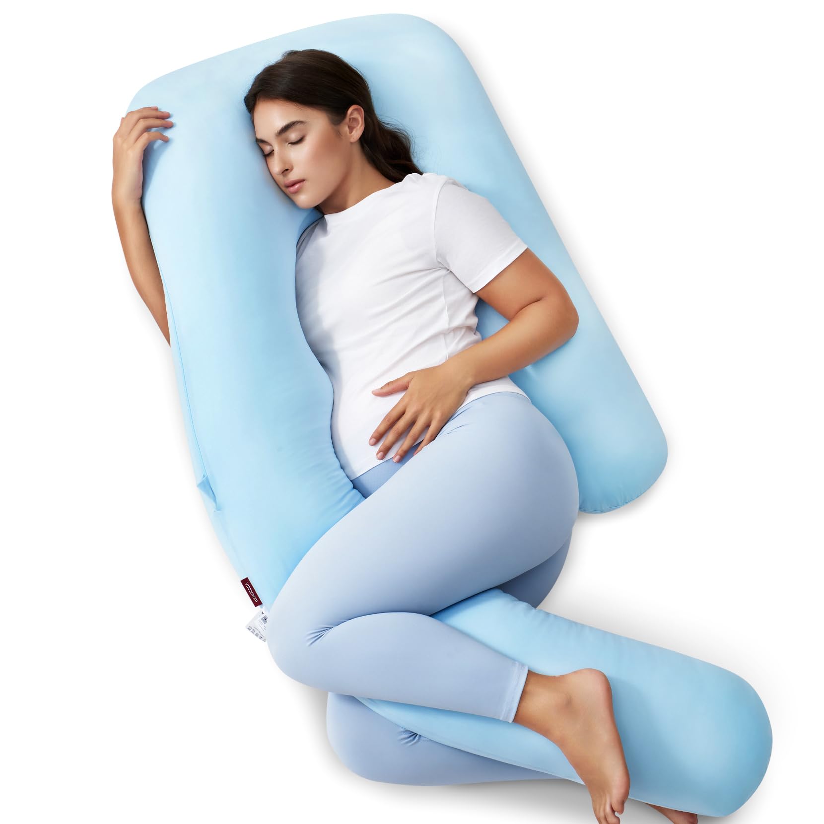 Pregnancy Pillow with Cooling Cover, Dreamlign U Pro Maternity