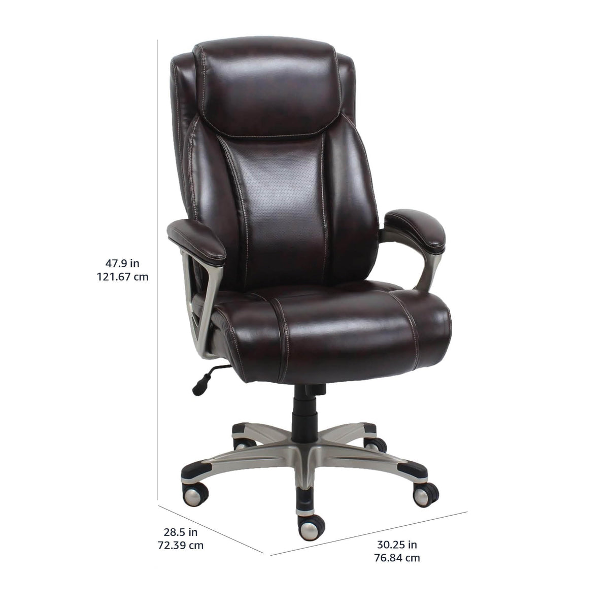 Big & Tall Executive Office Chair – Leather, Lumbar Support, 350 lbs