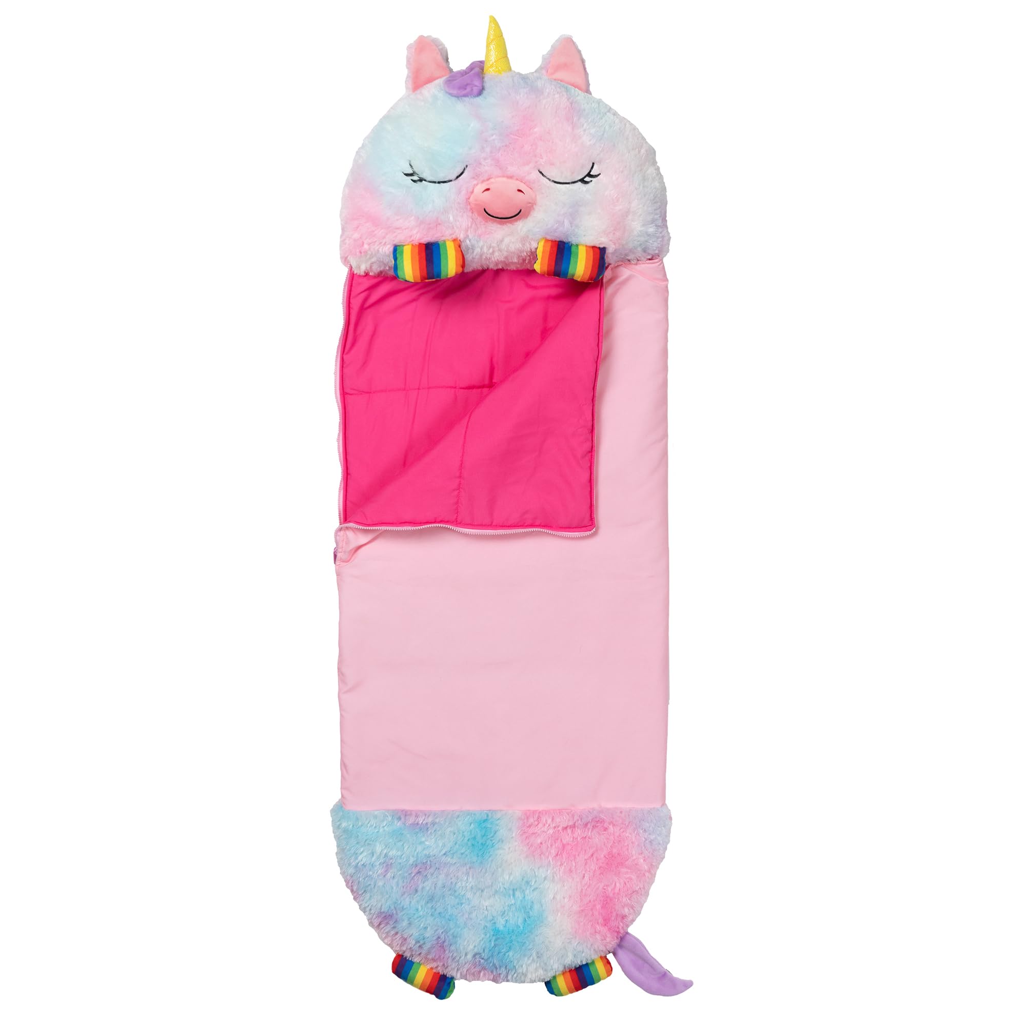 Pillow & Sleepy Sack: Large - Rainbow Unicorn - 66 x 30, 2-in-1