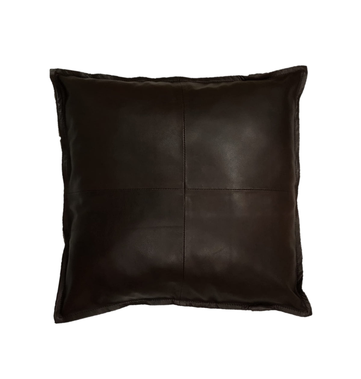 Genuine Leather Throw Pillow Cover – Brown
