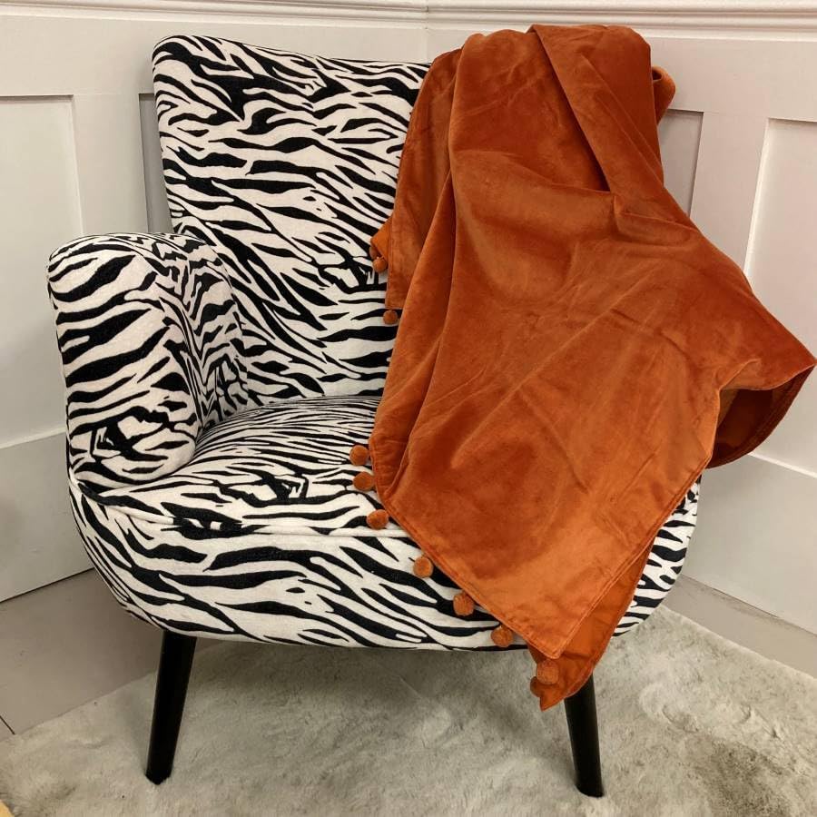 Velvet Throw Blanket - Sofa Throw Blankets Made of Cotton Velvet