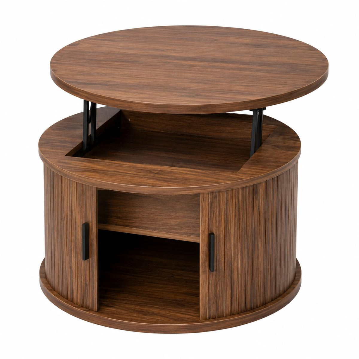 Round Lift Top Coffee Table with Hidden Storage