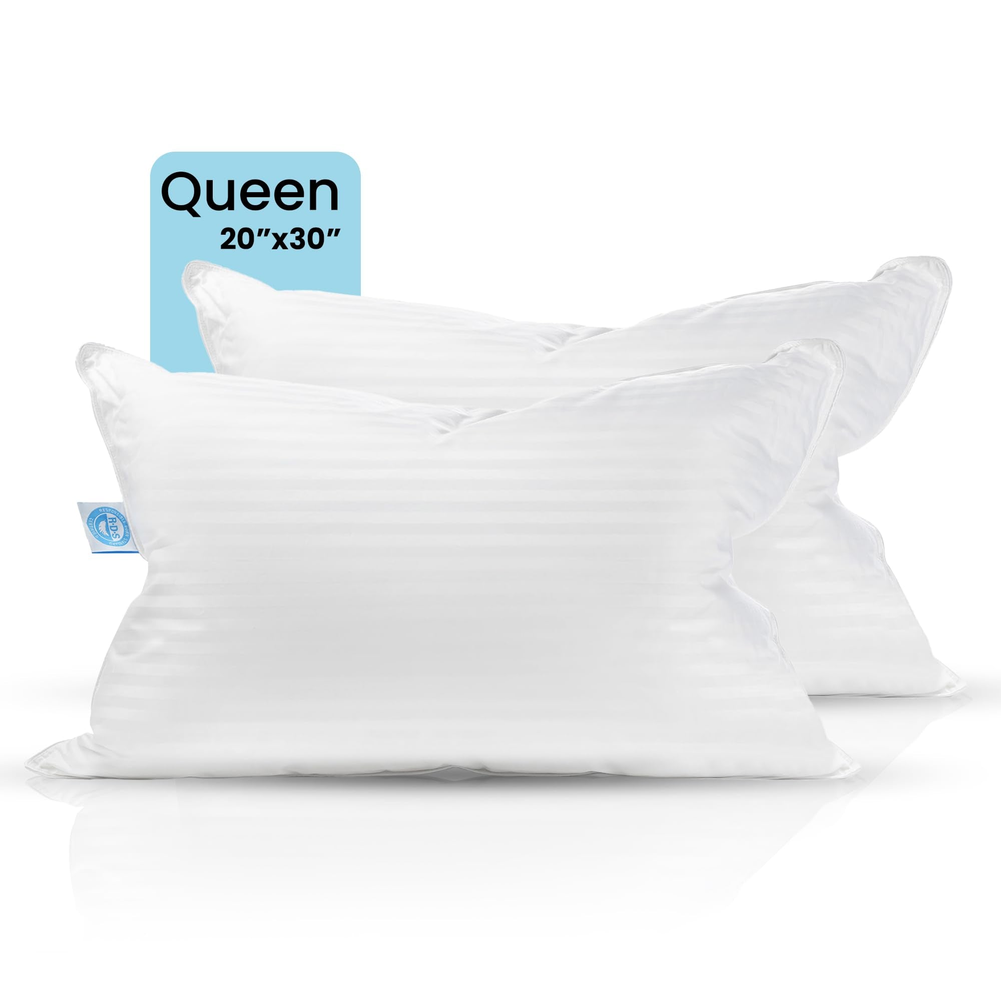 Balanced Dream 50/50 Goose Feather Down Queen Pillows