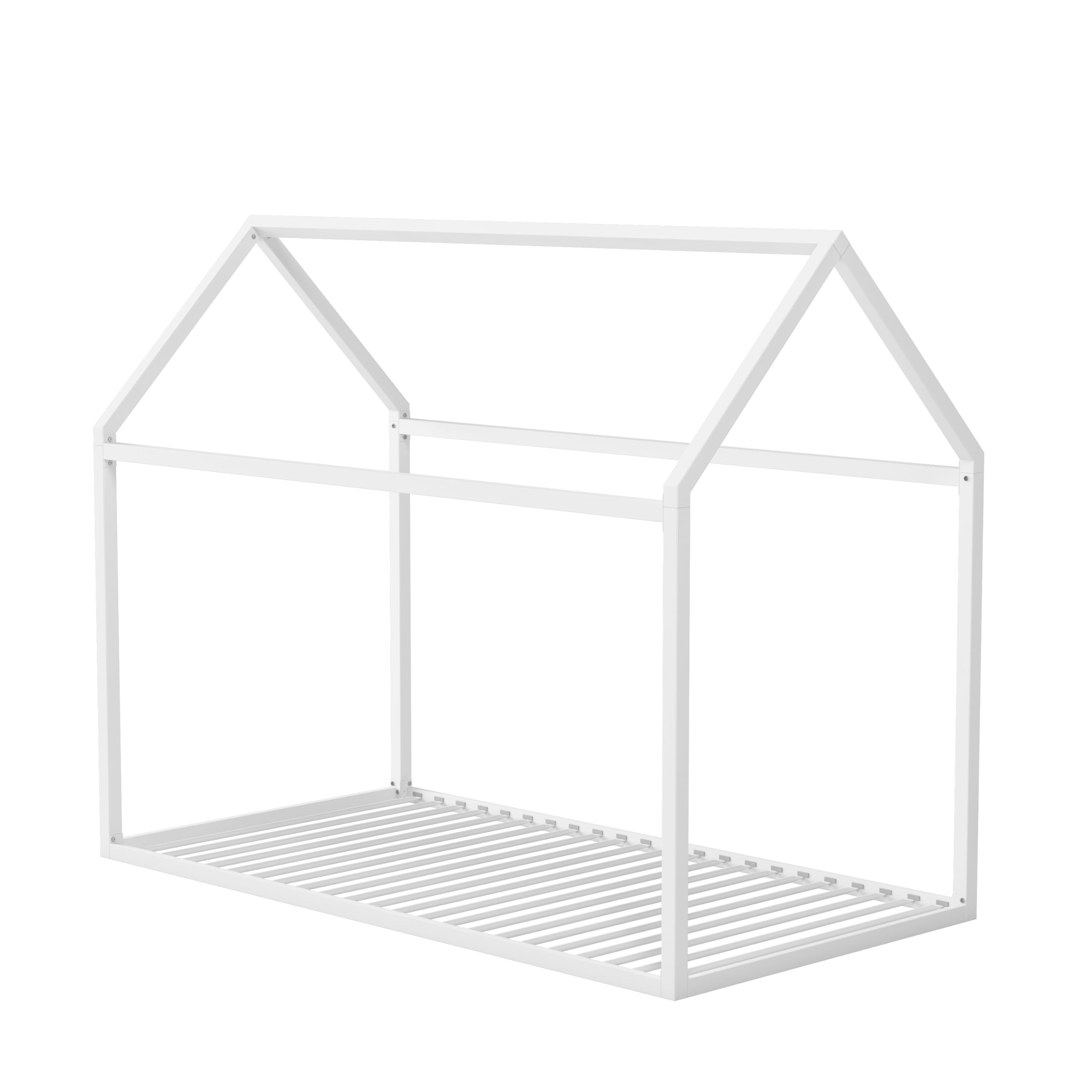 Little Seeds Skyler Montessori-Style House Floor Bed Frame for Kids and Toddlers