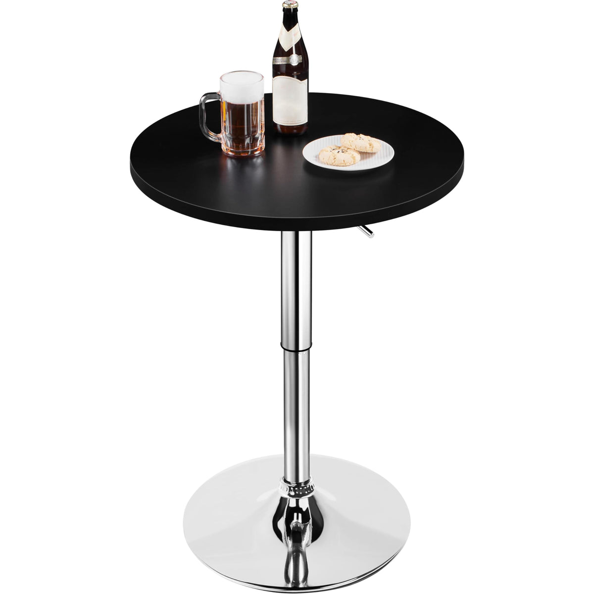 Round Bar Pub Table with 360° Swivel