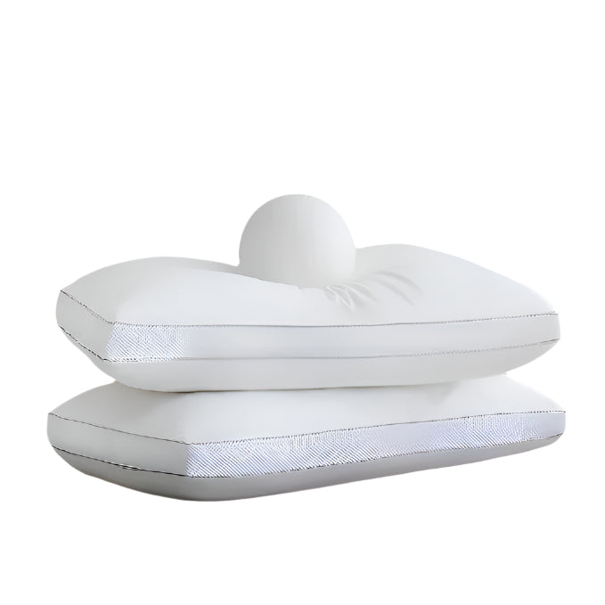 Goose Down Bed Pillows Queen Size Set of 2 (White), Hotel Collection Pillows for Sleeping