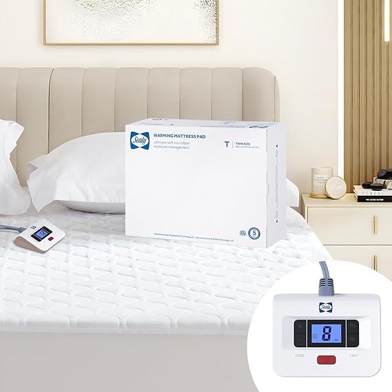 Heated Mattress Pad Queen Size, Luxury Quilted Electric Bed Warmer