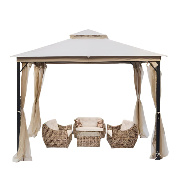 Gazebo 10x10, Heavy Duty Gazebos, Soft Top Gazebo with Metal Frame