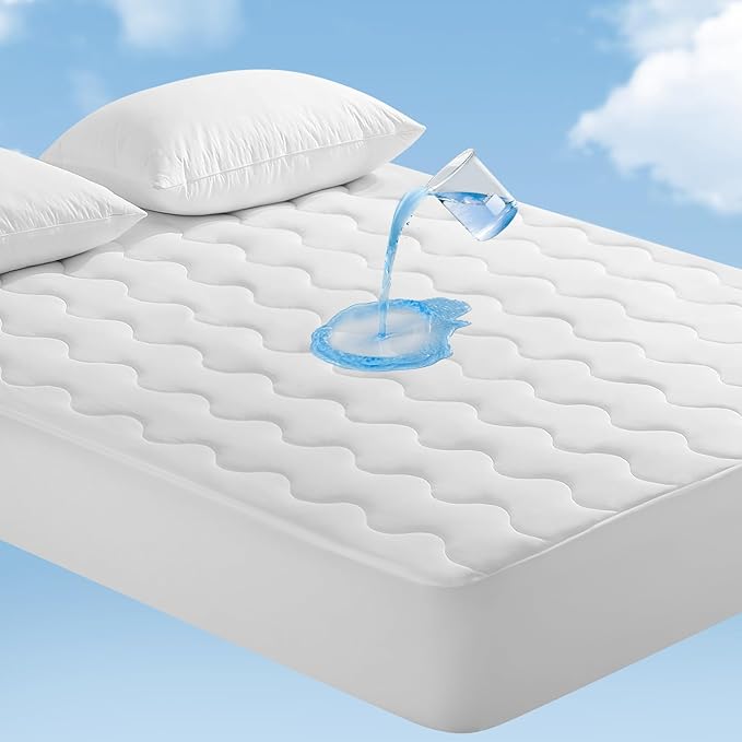 Cooling Mattress Pad for Hot Sleepers, Waterproof Cold Mattress Topper