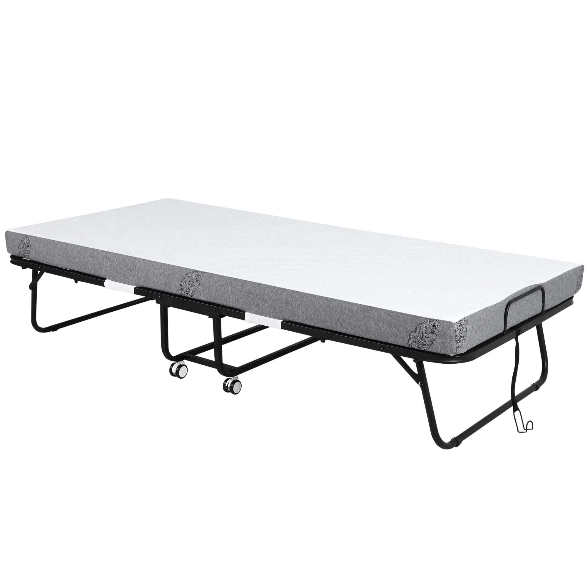 Folding Bed with Mattress for Adults, Twin Size