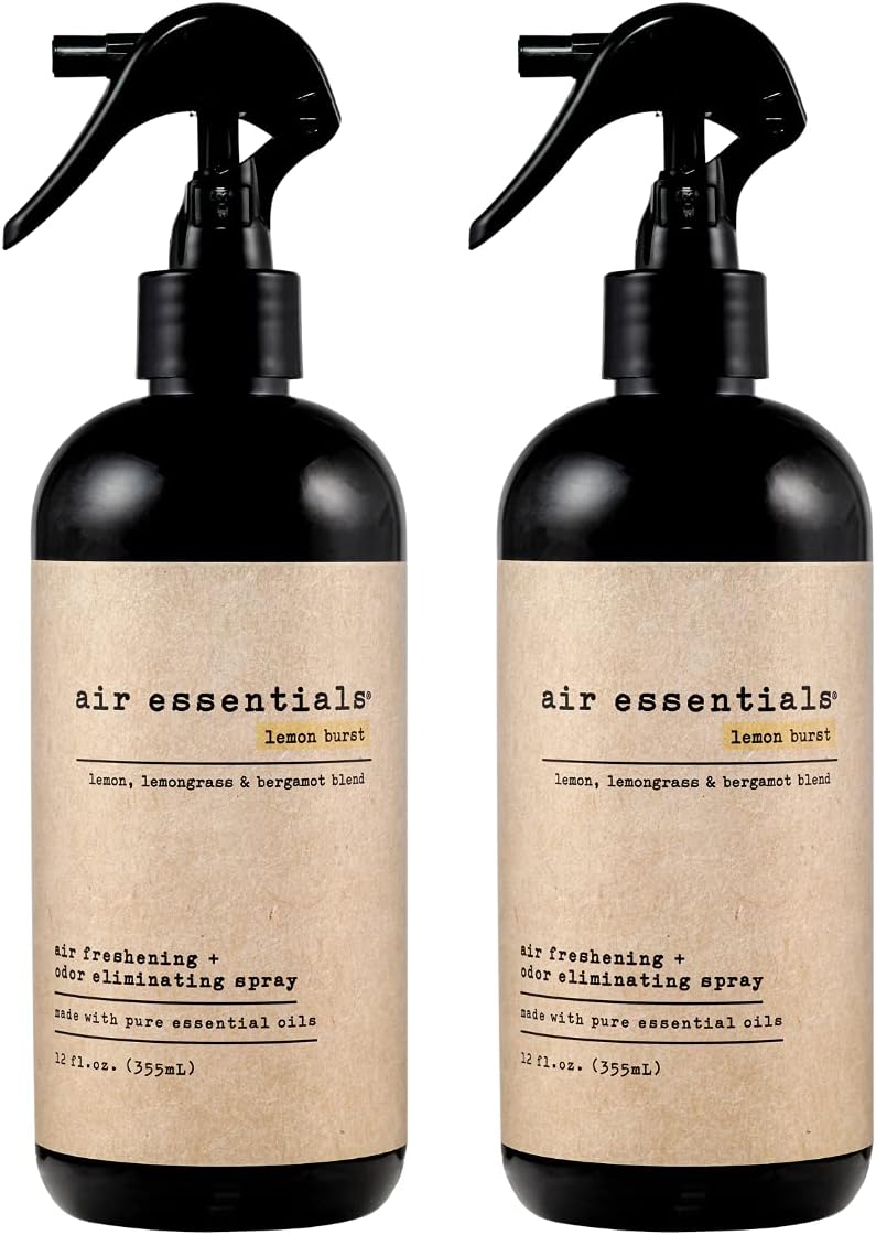 Freshener & Odor Eliminator Spray - 12 oz, Pack of 2 - Made with Pure Essential