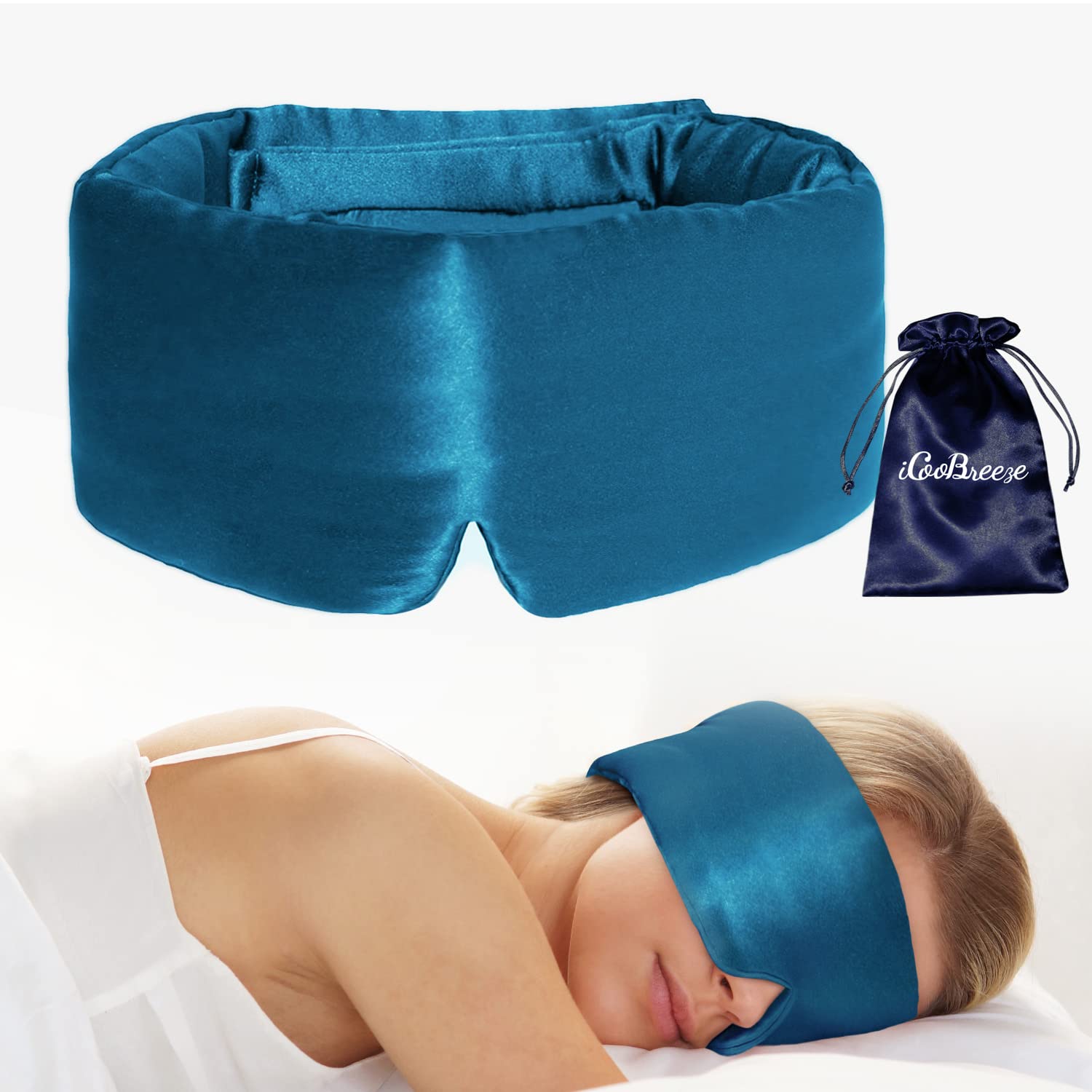 100% Natural Silk Eye Mask for Women Men