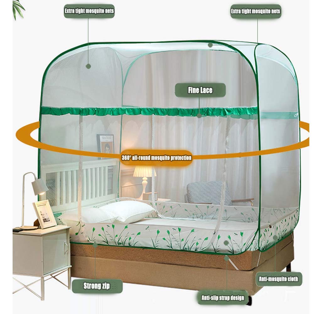 Extra Large Portable Canopy, Travel-Friendly Foldable Mosquito Curtain