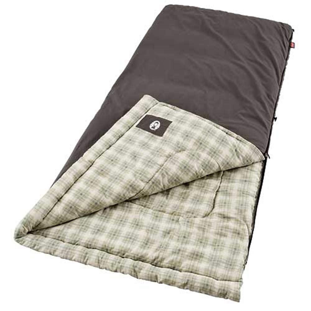 Coleman Heritage Big & Tall 10°F Flannel Sleeping Bag, XL Sleeping Bag