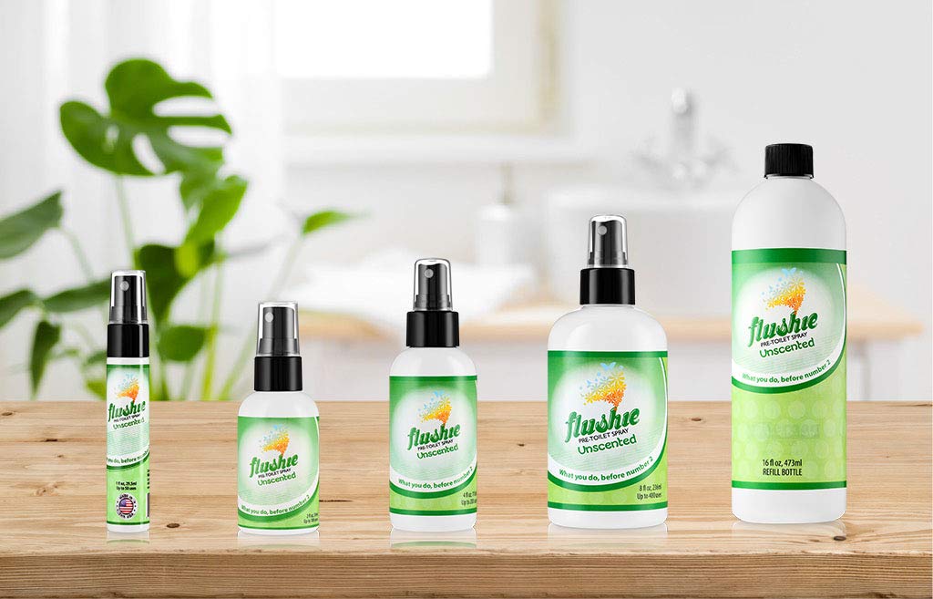 for Toilet Deodorizer Travel Size toilet spray - Unscented 4oz (4 Pack)