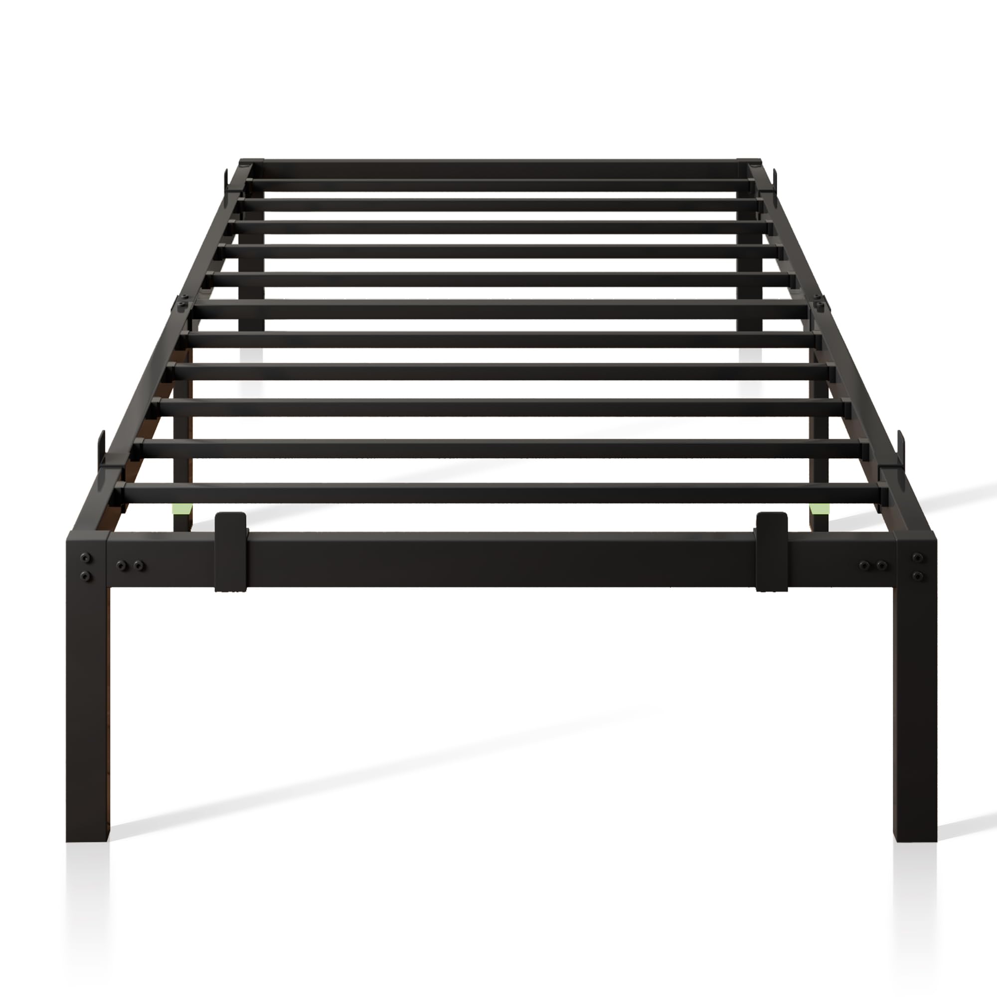 Twin Size Metal Bed Frame, 14 Inch Platform Bed with 6 Non-Slip