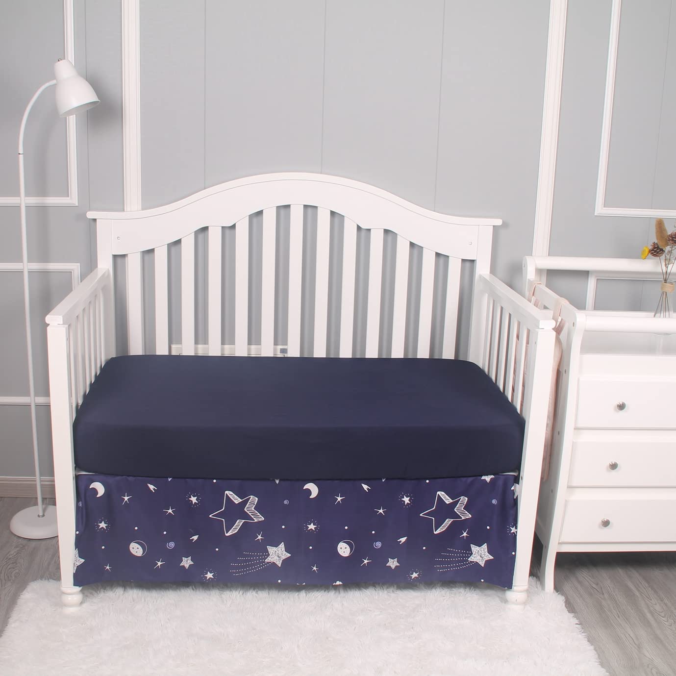 3 Piece Crib Bedding Set for Baby Boys Girls
