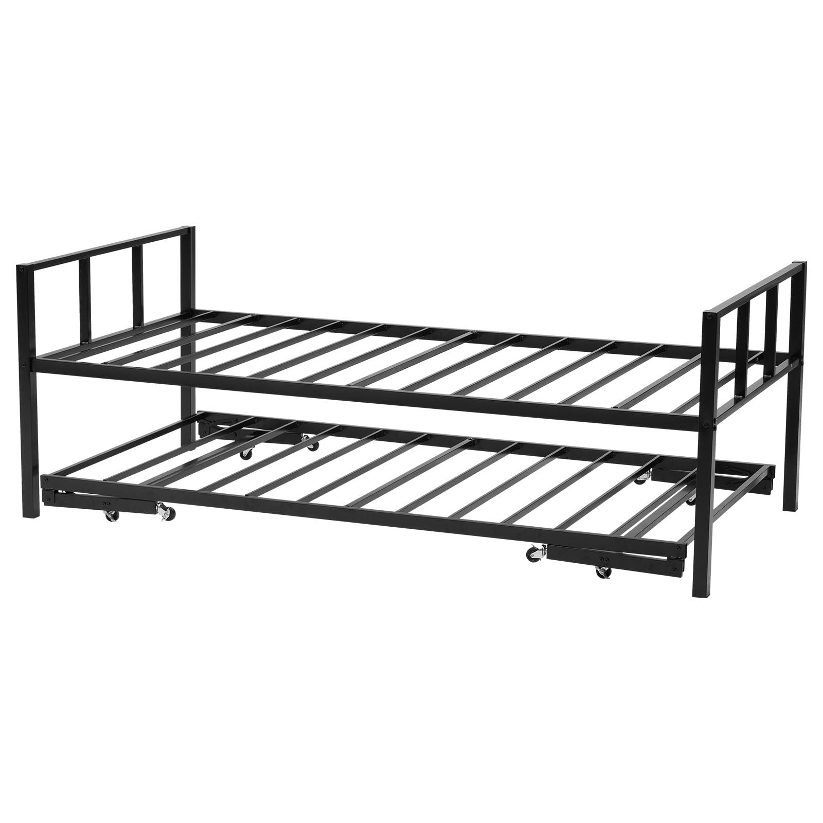 Size Daybed Frame, Day Bed with Trundle, Heavy Duty Metal Platform