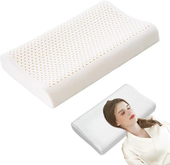 100% Natural Latex Pillow,Soft Latex Pillow with Comfort Pillowcase