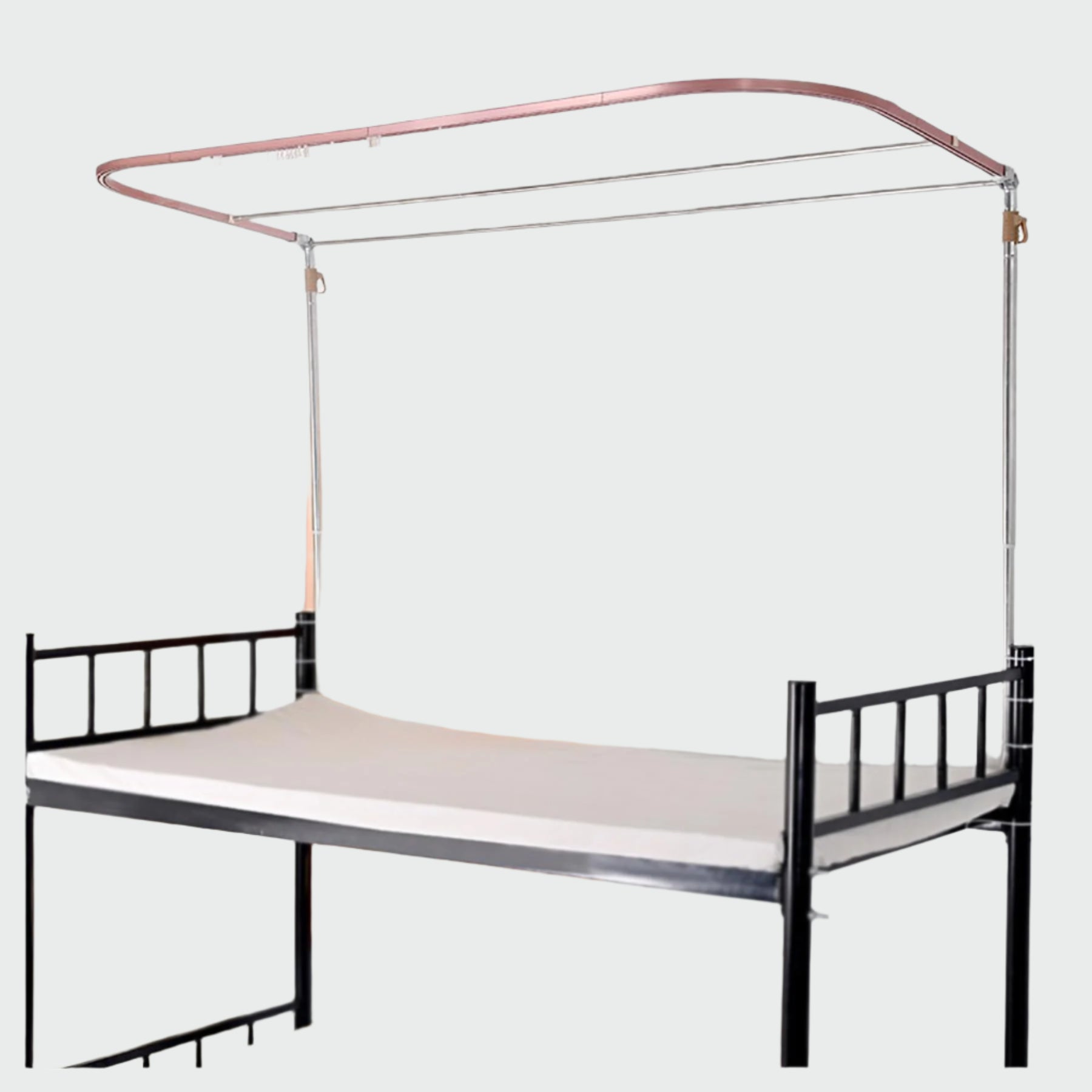 Rail Canopy Bed Curtains with Frame Post Poles Mosquito Net