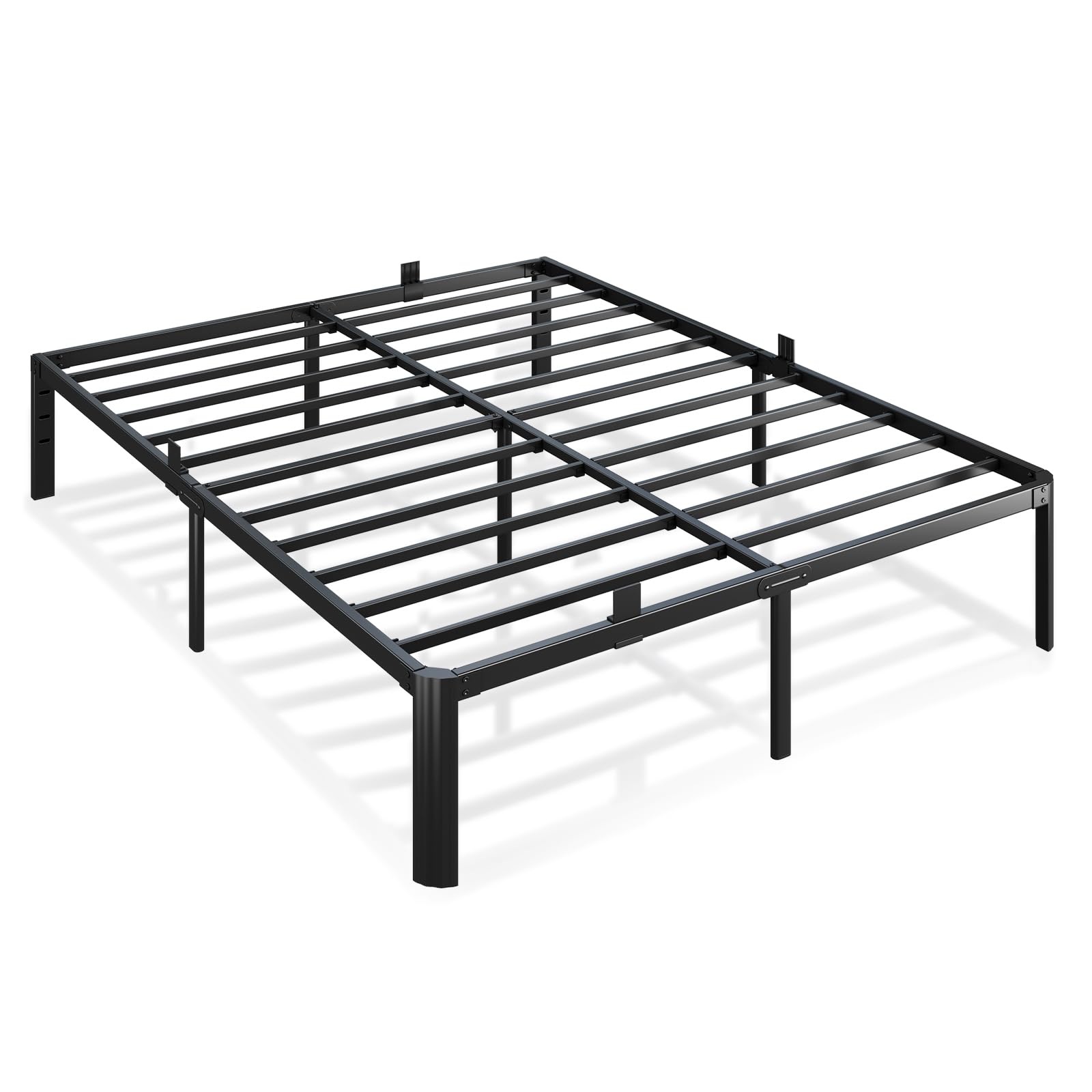 Frame King Size, 14 Inch 3500 lbs Heavy Duty Platform Bed FramesSteel