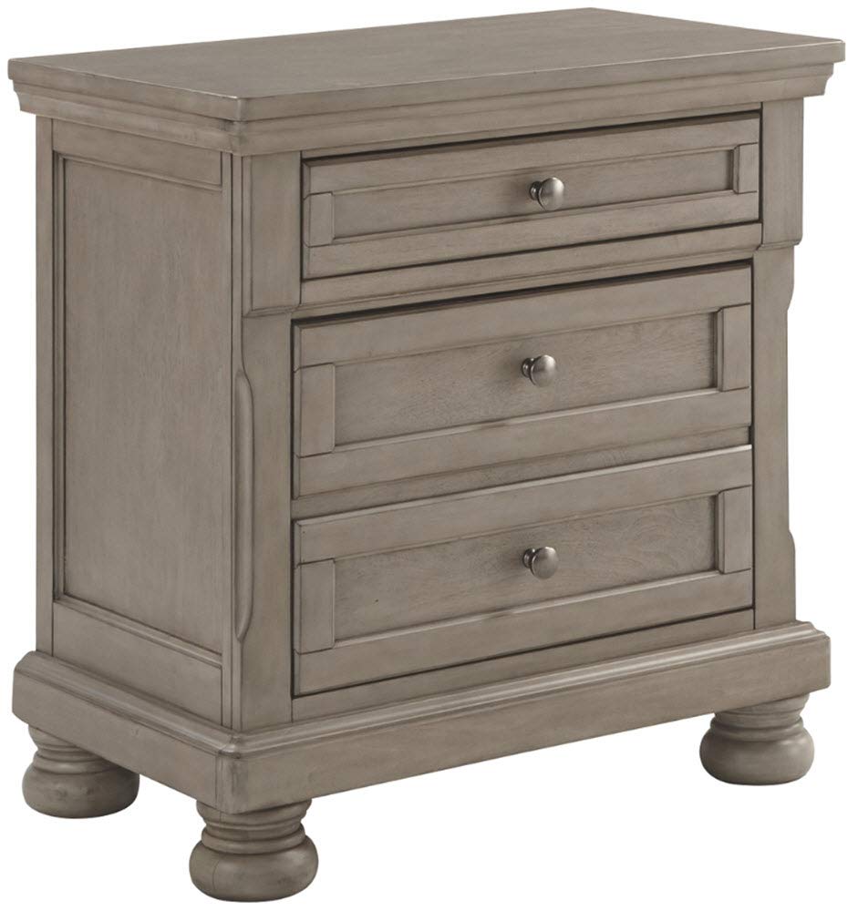 Lettner Modern Traditional 2 Drawer Nightstand, 30.13" Tall, Light Gray