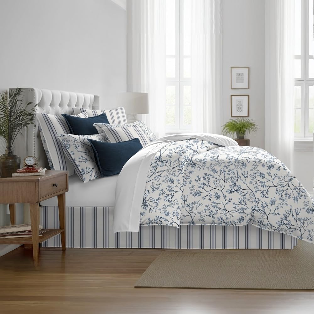 8-Piece French Country Style Soft Cotton Comforter Set King Size