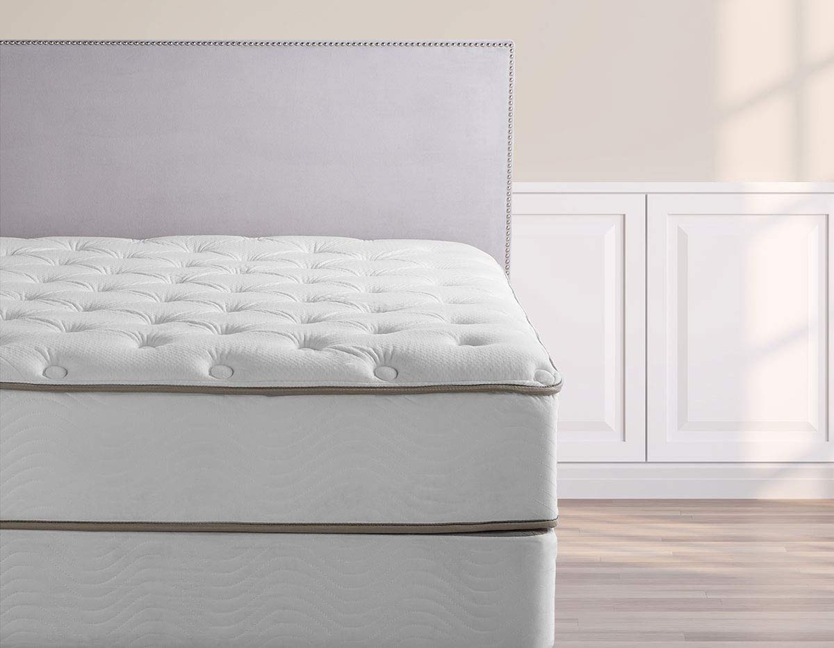 Bed - Pocketed Coil Innerspring 12" Mattress and Split Standard 9" Box Spring Set