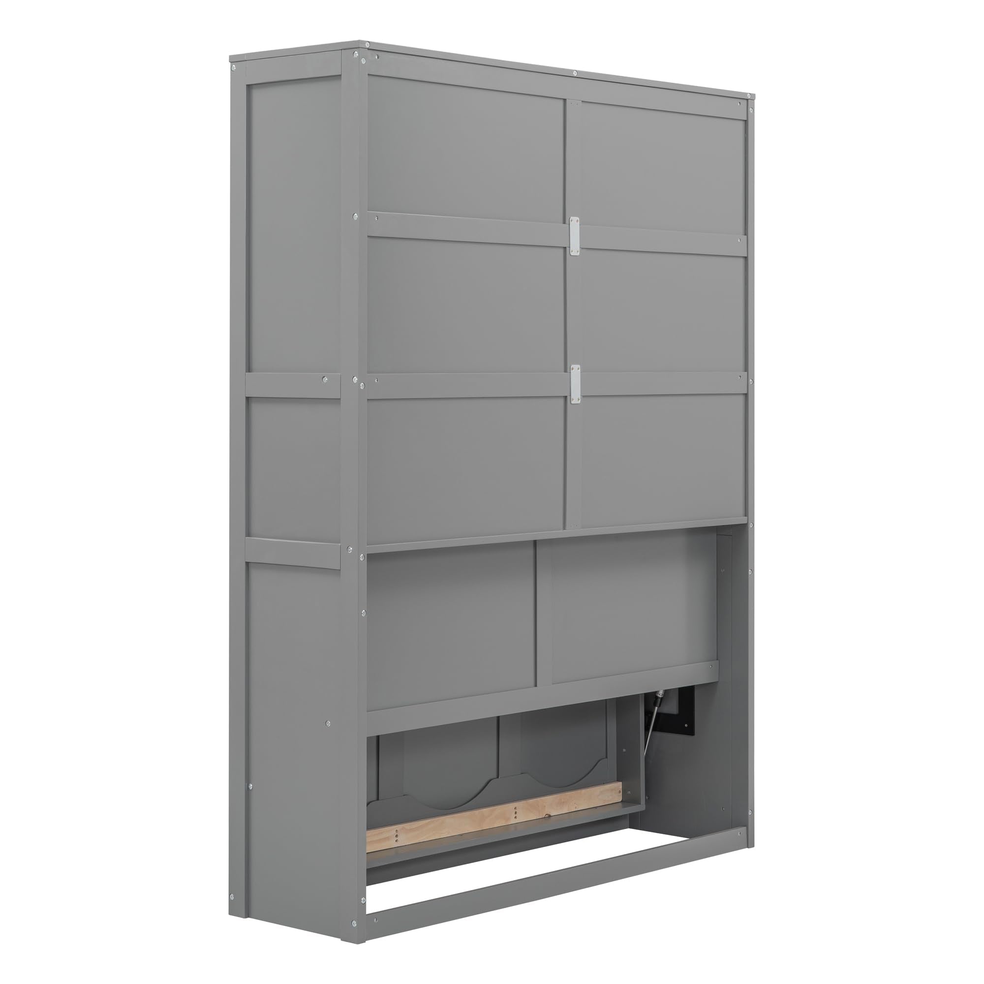 Designs Full Size Murphy Bed Wall Bed Cabinet with Storage Shelves