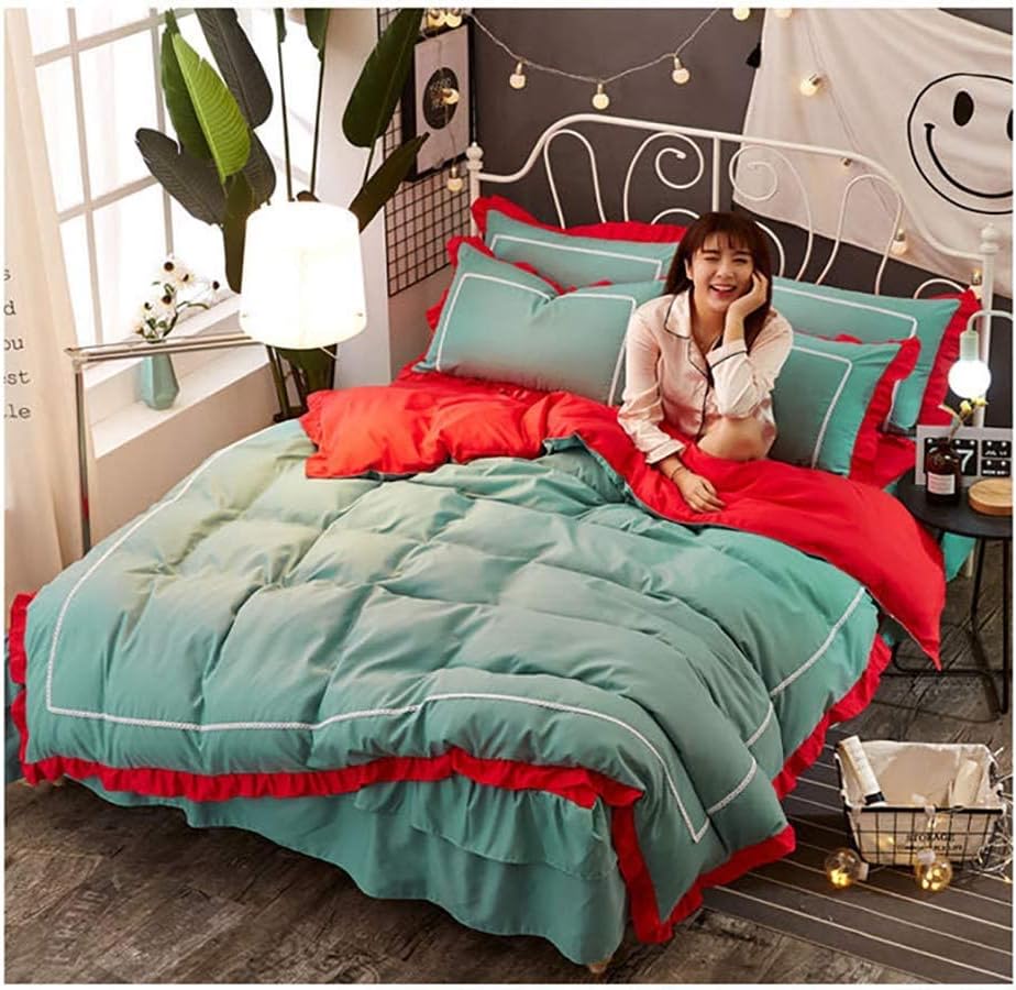 Home Bedding Sets Pillowcase Sets Princess Style Four-Piece Double Bed Cotton Cotton