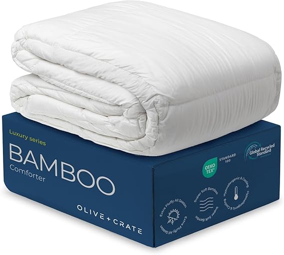 100% Cooling Bamboo Comforter from Viscose - California King Size - Hypoallergenic