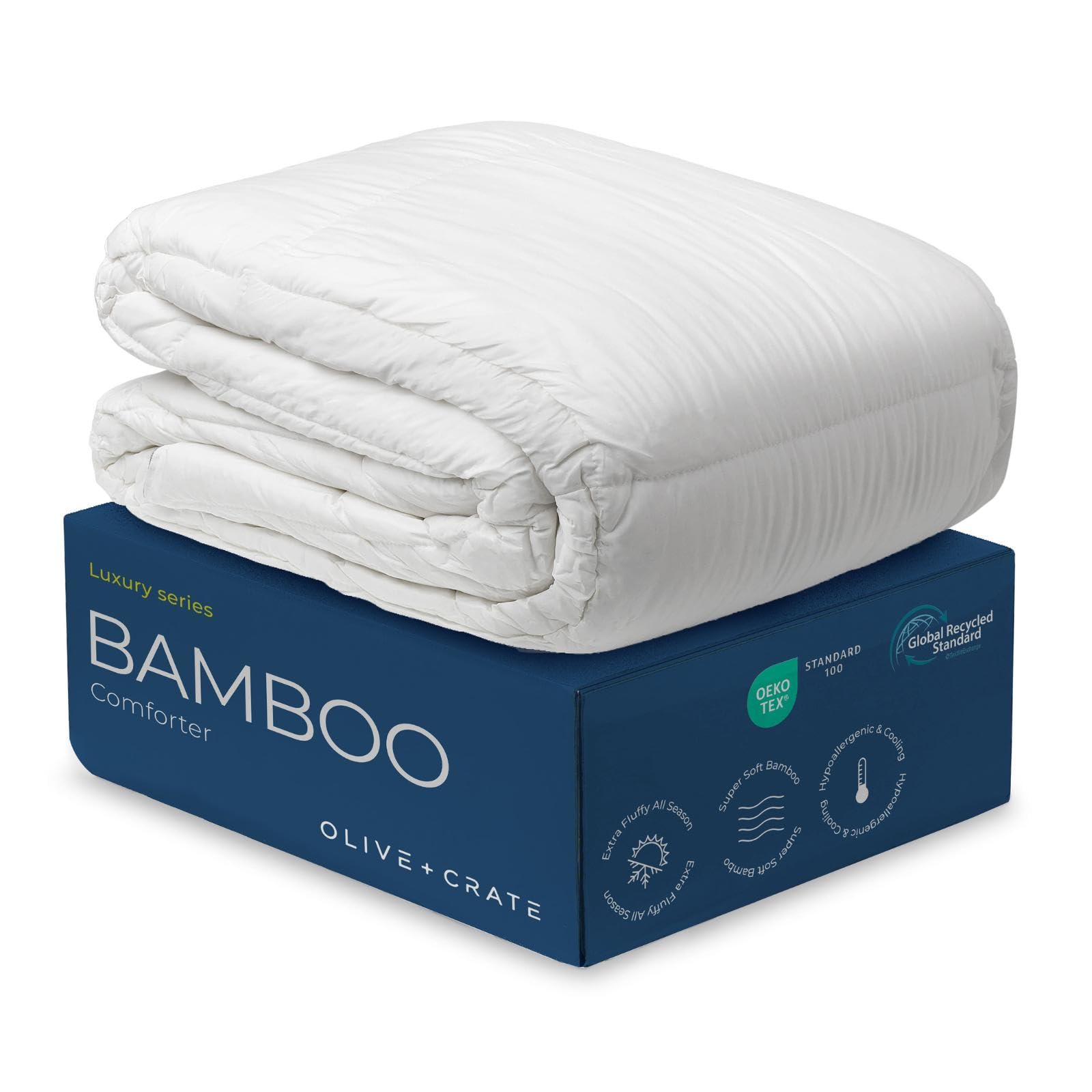 100% Cooling Bamboo Comforter from Viscose - California King Size - Hypoallergenic