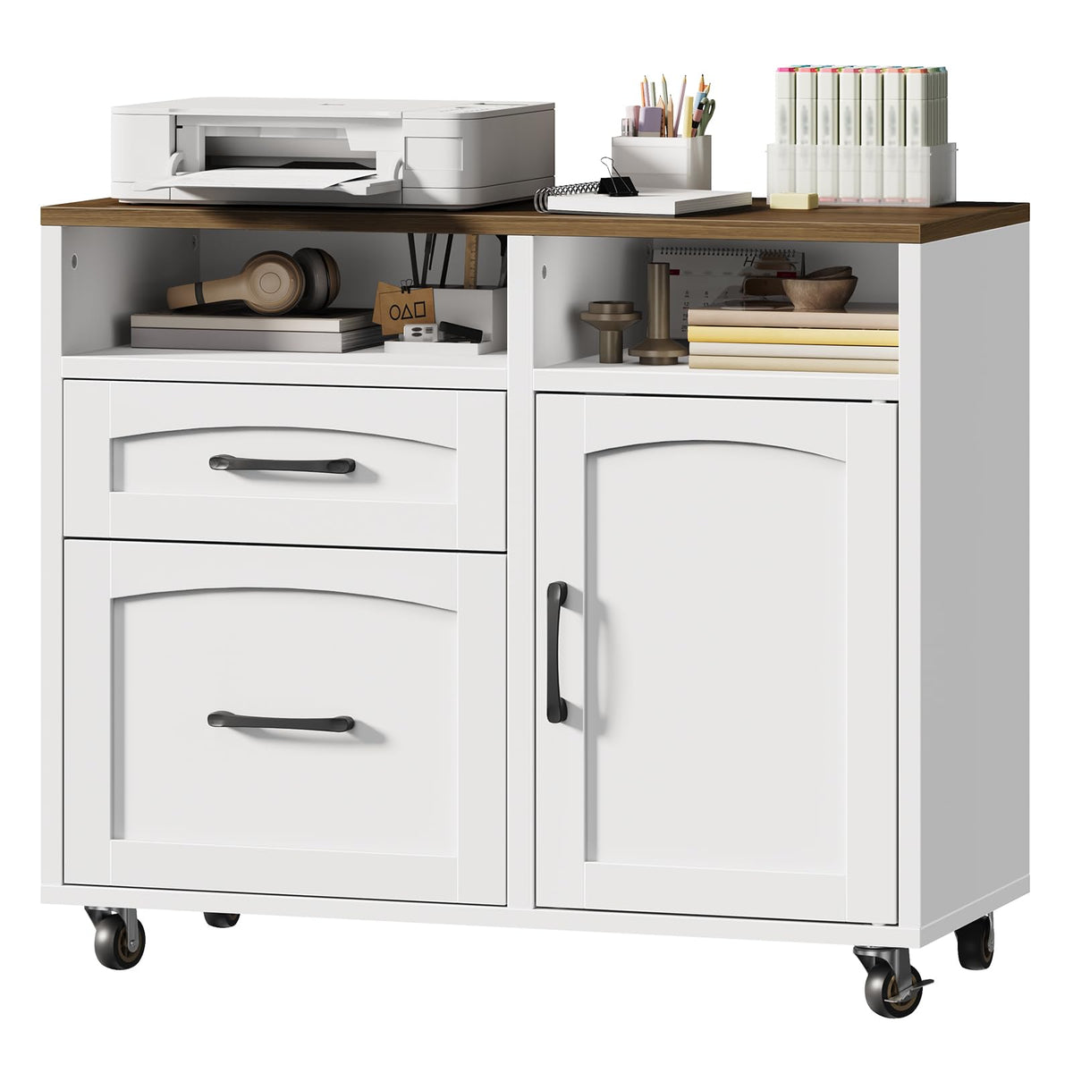 RALGEND Lateral File Cabinet 2 Drawers, Filing Cabinets for Home Office