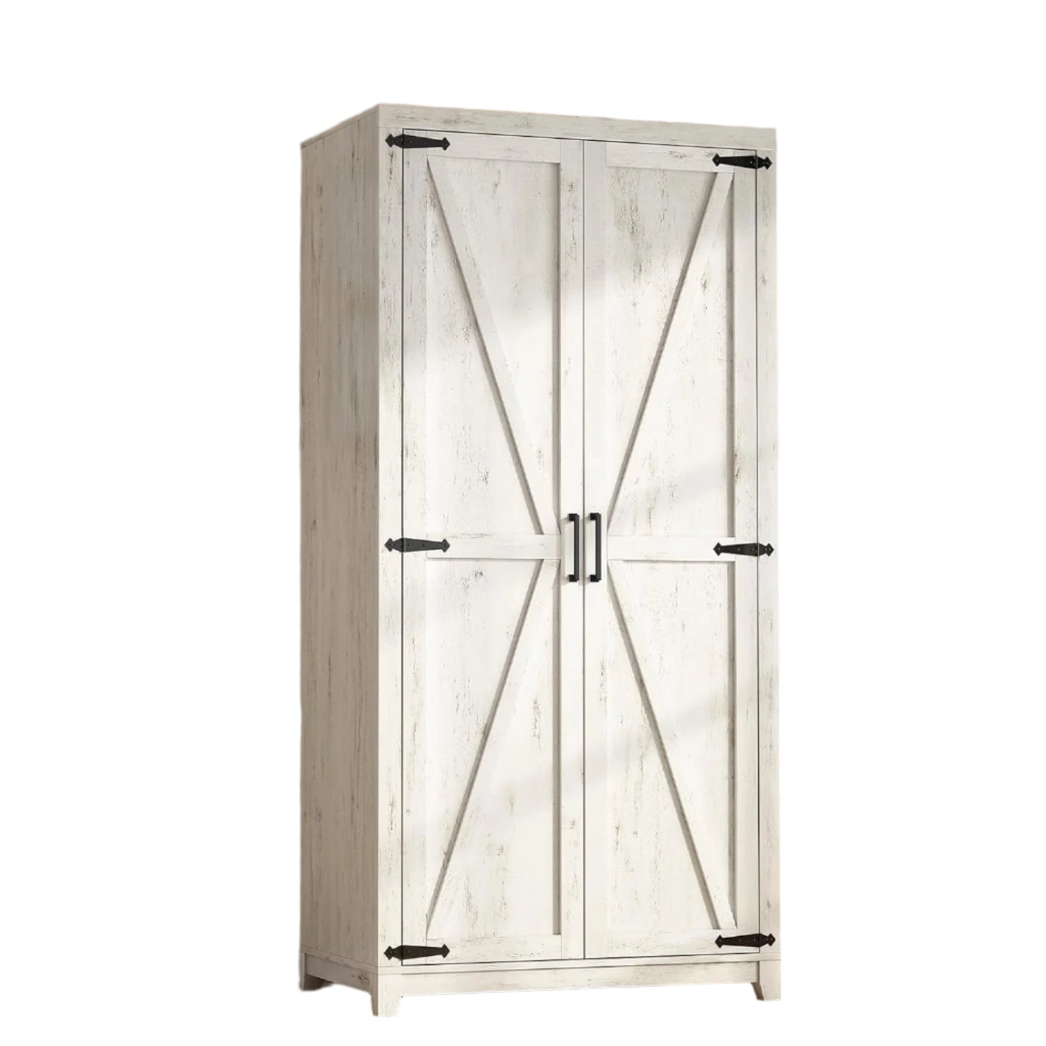 70" Large Armoire Wardrobe Closet Set of 2 with Hanging Rod