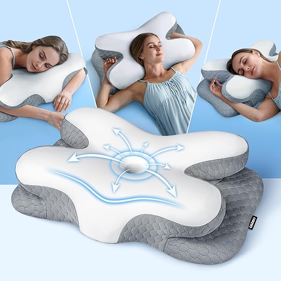 Enjoy Pain Relief Sleeping Cervical Neck Pillow, Ergonomic Contour