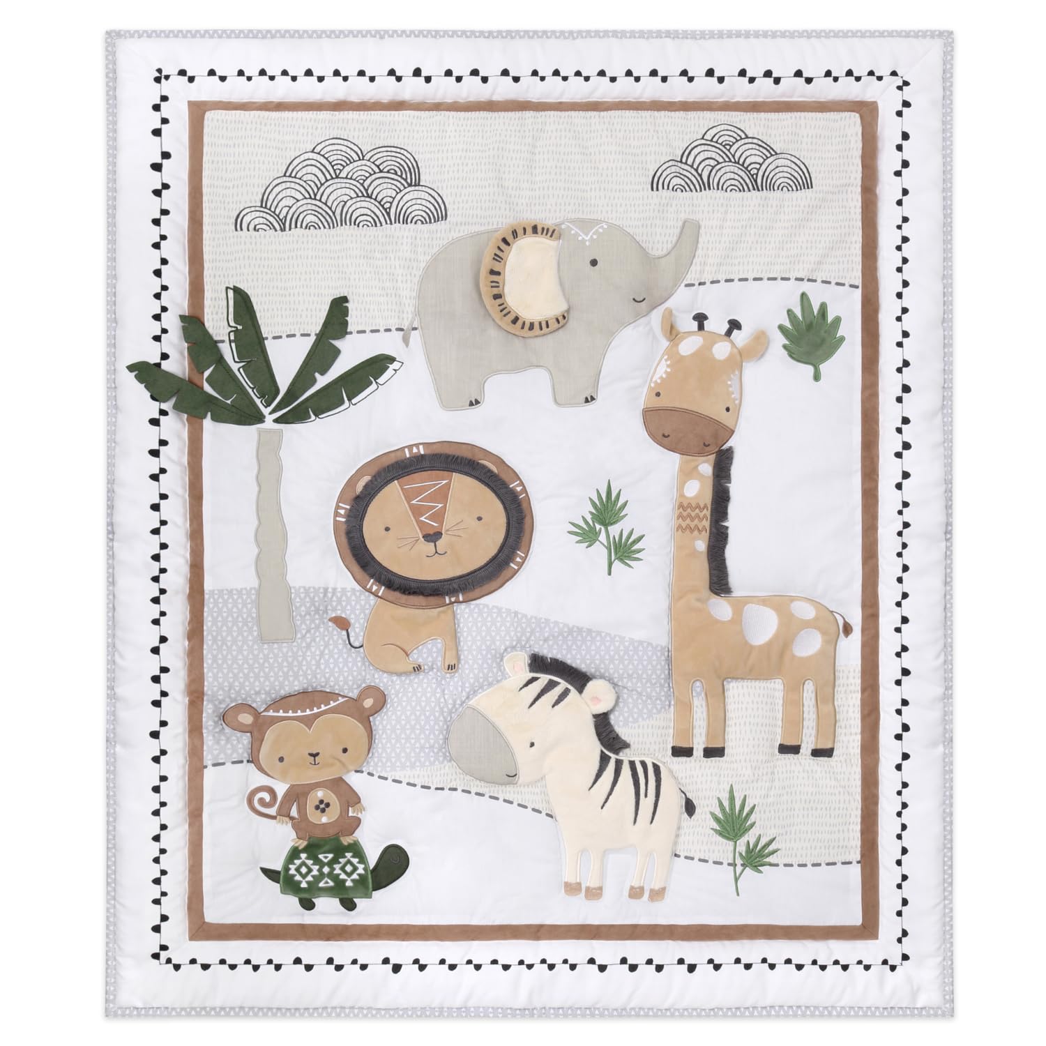 4 Piece Organic Cotton Baby Crib Bedding Set for Boys & Girls - Newborn