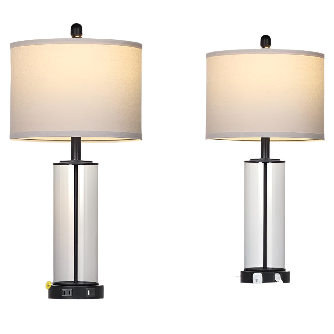 Table Lamps Set of 2, 3-Way Dimmable Touch Control Glass Lamps for Living Room