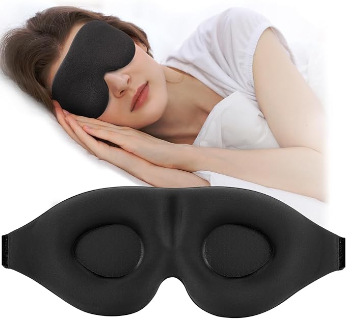 Sleep Mask for Side Sleeper, Light Blocking Sleeping Eye Mask for Women Me