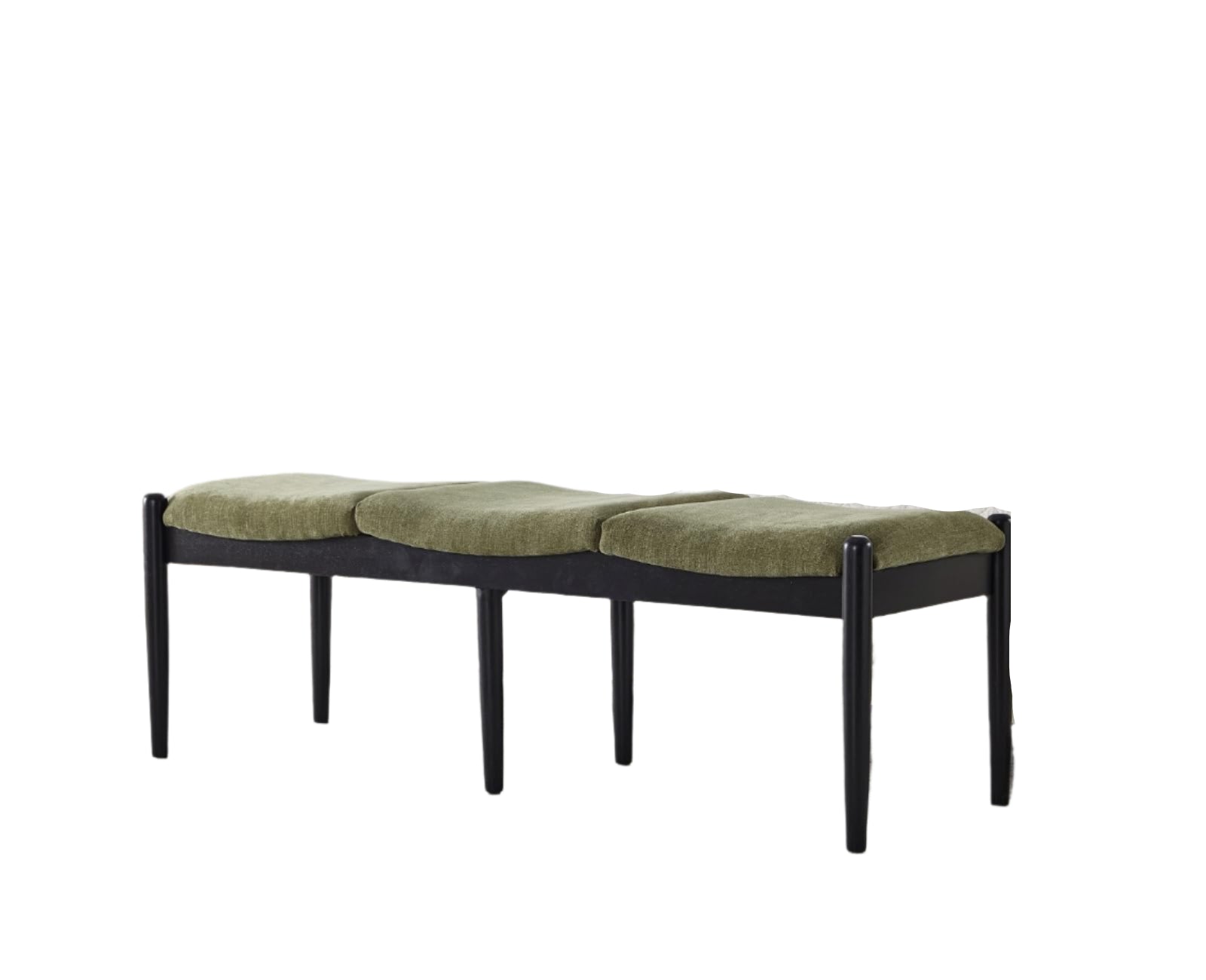 55 Inch End of Bed Bench Extra Long Padded Entryway Bench with Black