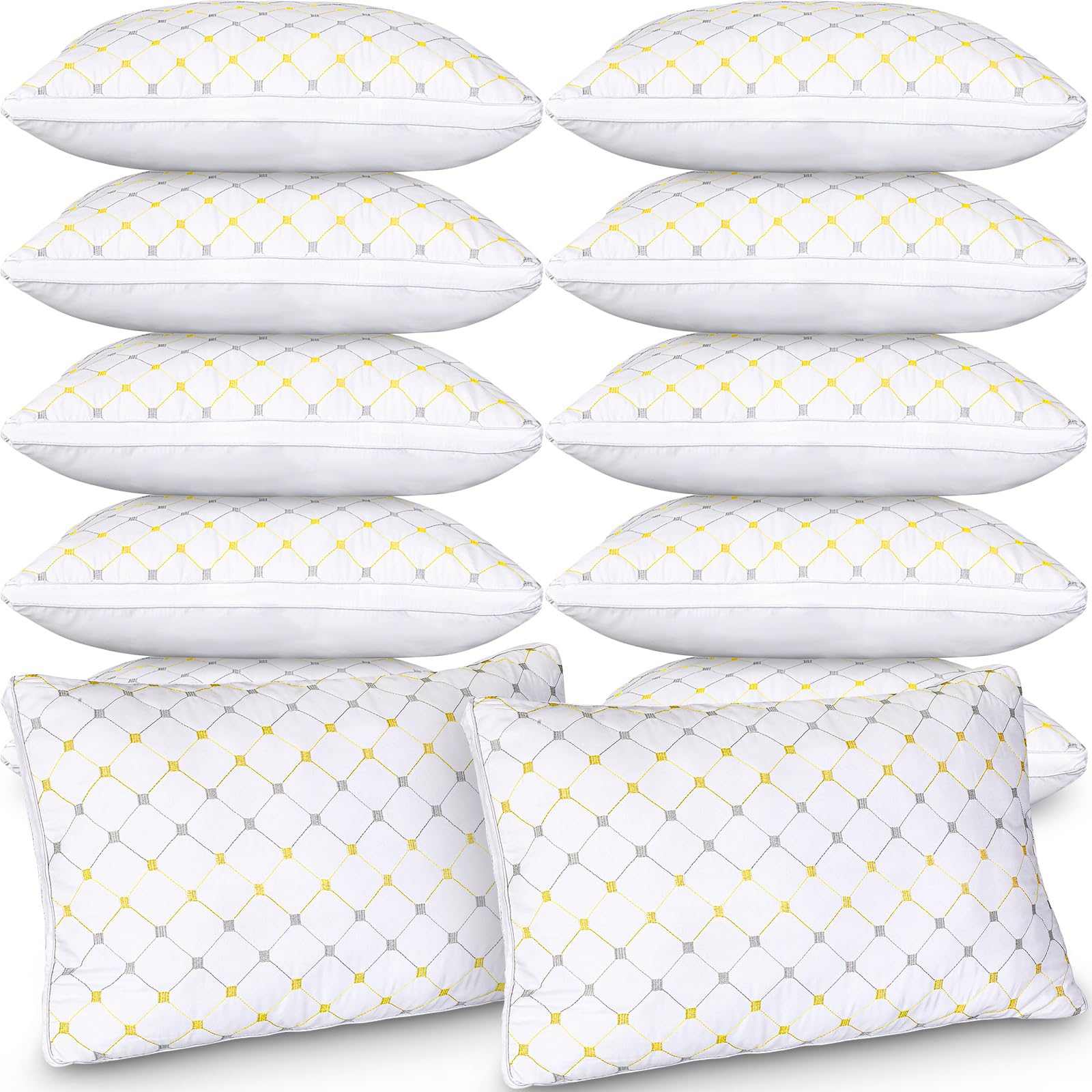 12 Pcs Queen Size Bed Pillows for Sleeping Standard Size Pillows Bulk 20 x 30 Inch