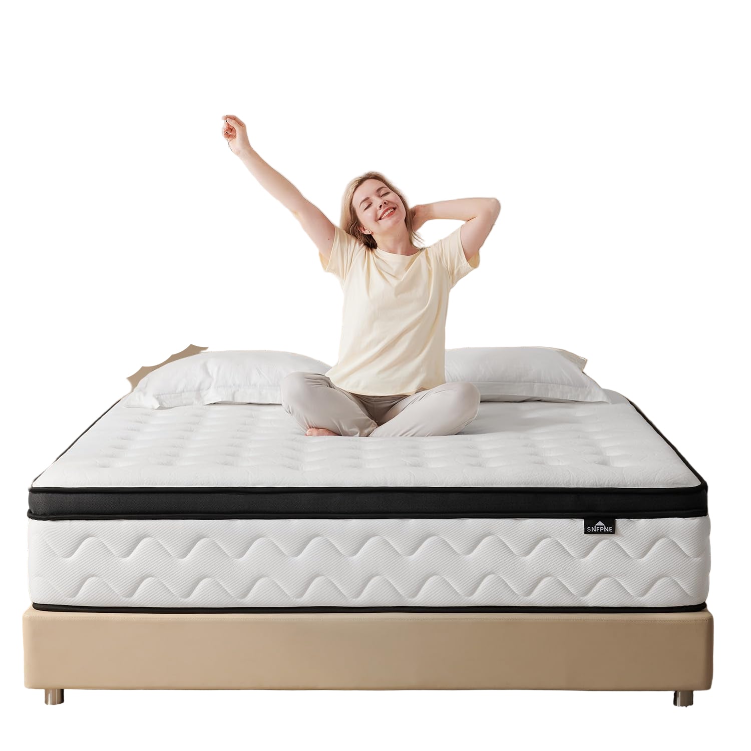King Size Mattress 14 Inch - Medium Firm Hybrid Mattress King