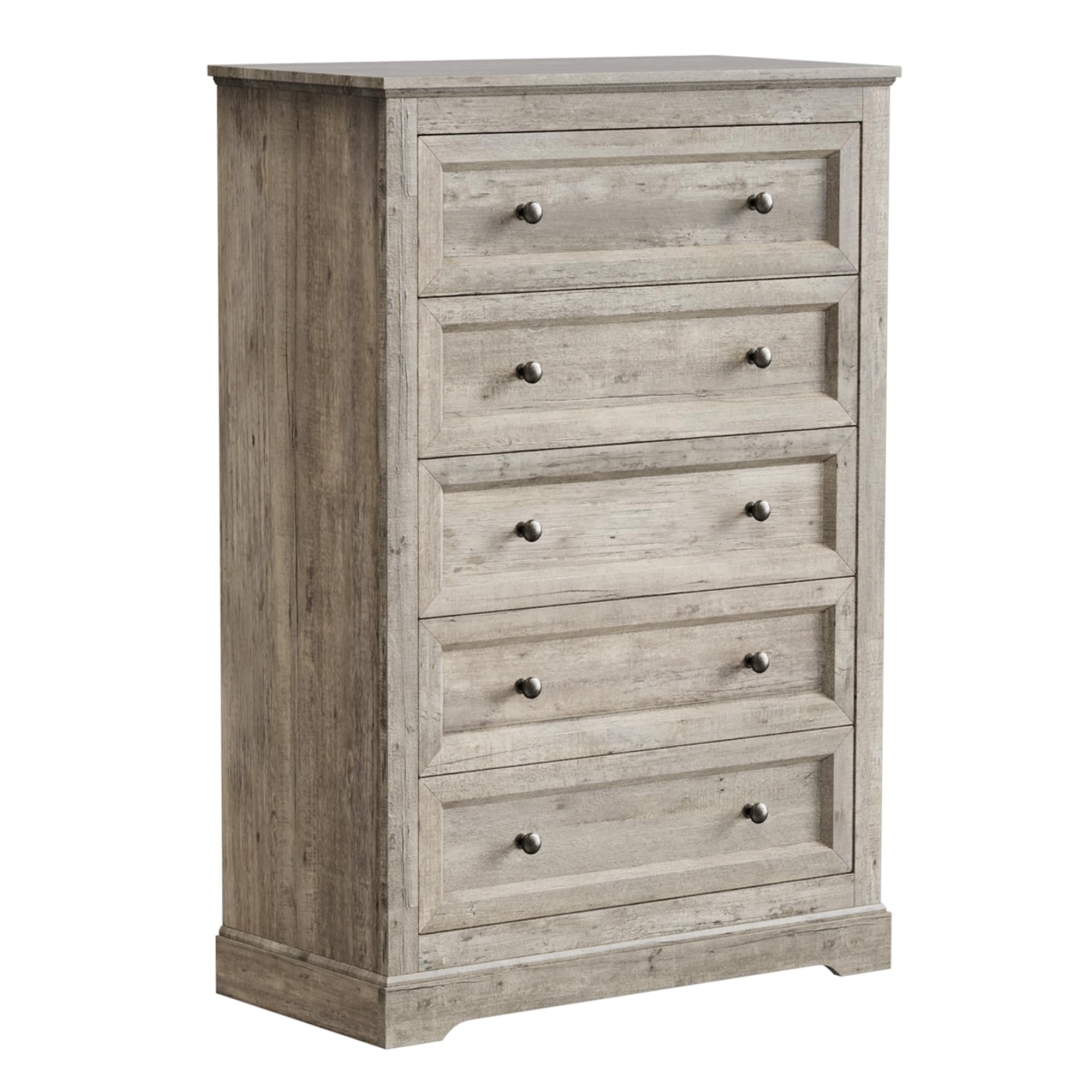 Farmhouse Dresser 5 Drawer, Bedroom Chest of Drawers, Dressers with 5 Drawers