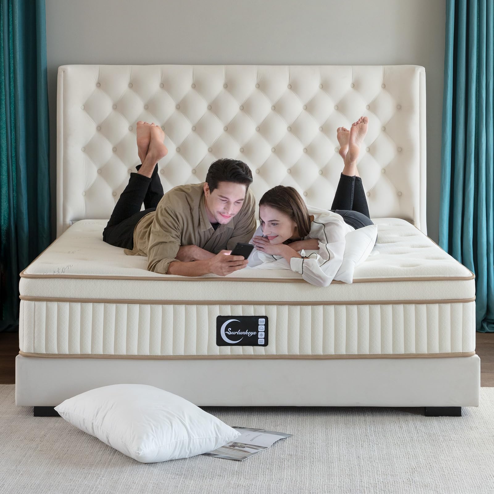 Gel Foam Hybrid Mattress - Euro Top 14 Inch King Mattress