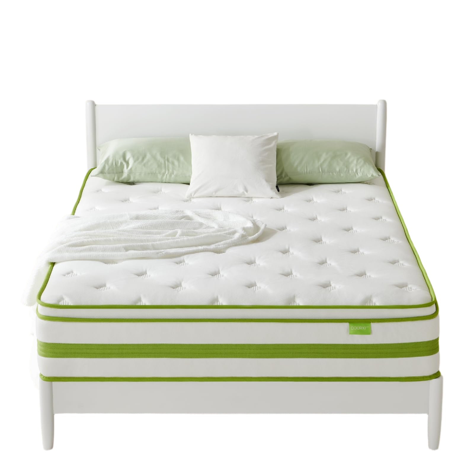 12 Inch Mattress King, Organic Cotton Fabric Cover, Gel Memory