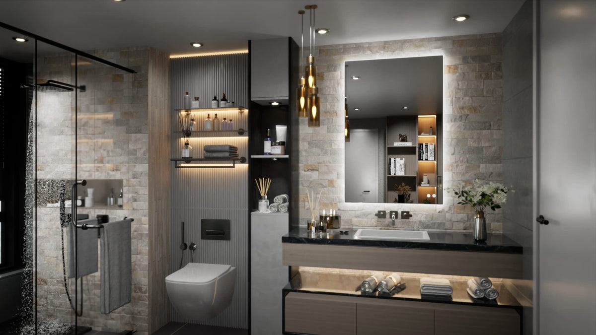 24 x 36 Inch Backlit LED Bathroom Mirror
